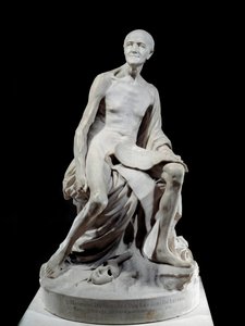 François-Marie Arouet genaamd Voltaire naakt door Jean Baptiste Pigalle