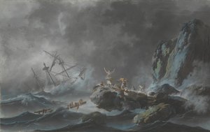 Een Schipbreuk in een Storm
