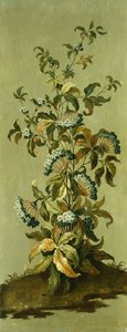 Decoratieve panelen met bloemen door Jean Baptiste Pillement