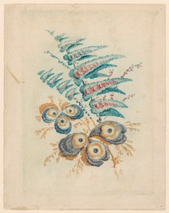 Fantastisch bloemmotief uit Nouvelle Suitte de Cahiers de Fleurs Idéales door Jean Baptiste Pillement