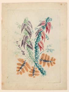 Fantastisch bloemmotief uit "Nouvelle Suitte de Cahiers de fleurs idéales" door Jean Baptiste Pillement