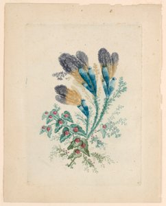 Fantastisch bloemmotief uit "Nouvelle Suitte de Cahiers de fleurs idéales" door Jean Baptiste Pillement