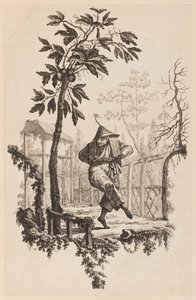 Figuur onder tak door Jean Baptiste Pillement