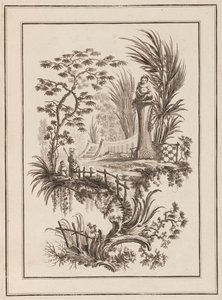 Figuren in de Tuin door Jean Baptiste Pillement