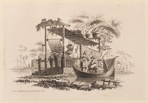 Figuren in een Boot door Jean Baptiste Pillement