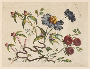 Bloemtakken, uit "Recueil de Differentes Fleurs de Fantaisie Dans le Goût Chinois"