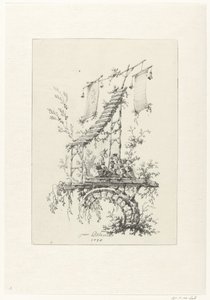 Ornamentale compositie in chinoiserie-stijl door Jean Baptiste Pillement