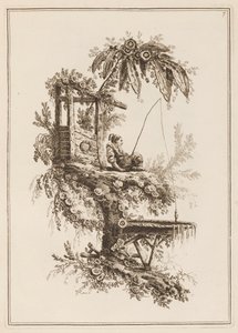 Plaat 7, "Suite de douze Pêcheurs et Chasseurs" door Jean Baptiste Pillement