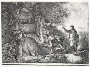 De Opstanding van Lazarus door Jean Baptiste Pillement