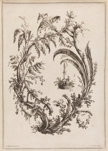 Bomen met mand en parasol door Jean Baptiste Pillement