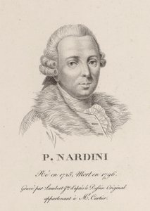 Portret van de violist en componist Pietro Nardini door Jean Baptiste Ponce Lambert
