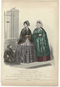 Le Moniteur de la Mode, 1845, No. 95 : Manteau & Caprice de la Maison door Jean Baptiste Reville