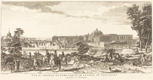 Uitzicht op het Kasteel en een Deel van de Stad Versailles