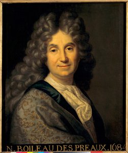 Portret van Nicolas Boileau Despreaux (Boileau-Despreaux) (1636-1711) Schilderij door Jean Baptiste Santerre (1651-1717) door Jean Baptiste Santerre