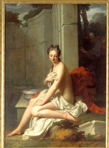 Suzanne in bad door Jean Baptiste Santerre