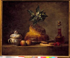 Broodje of dessert. Schilderij door Jean Simeon Chardin (1699-1779)
