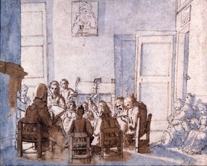 Tekening door Jean Baptiste Chardin (1699-1779), Musee Glauco Lombardi, Parma.