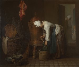 De fontein (watertank) door Jean Baptiste Simeon Chardin