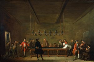 La partie de billard, ca. 1725 door Jean Baptiste Simeon Chardin