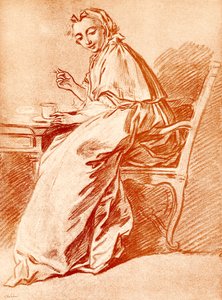Dame aan het ontbijt door Jean Baptiste Simeon Chardin