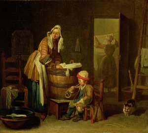 De Wasvrouw door Jean Baptiste Simeon Chardin