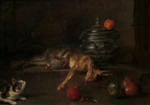 De zilveren terrine door Jean Baptiste Simeon Chardin