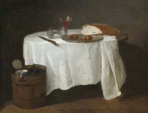 Het Witte Tafellaken door Jean Baptiste Simeon Chardin