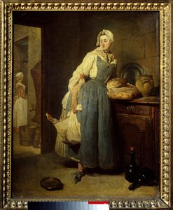 De kleermaker. Schilderij door Jean Baptiste Simeon Chardin