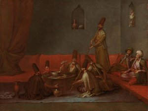 Derwisjen aan de Maaltijd door Jean Baptiste Vanmour