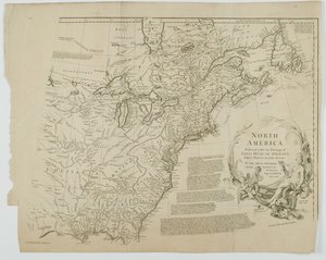 Noord-Amerika, gegraveerd door Richard William Seale, 1752 door Jean Baptiste after dAnville