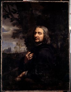 Philippe de Champaigne, oom van de kunstenaar (1602-1674) Kopie van een verdwenen zelfportret. Schilderij door Jean Baptiste de Champaigne (1631-1681) 1668