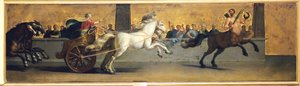 De opvoeding van Achilles: Wagenrennen, midden-late 17e eeuw