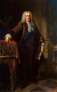 Portret van Sir Robert Walpole, 1e Graaf van Orford, 1676-1745, 1740 door Jean Baptiste van Loo