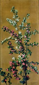 Japanse kersenboom en meidoorntakken door Jean Benner