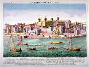 Tower of London, 1760 door Jean Benoit Winckler