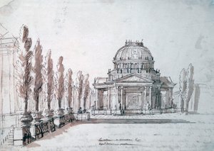 Tempel van Apollo, voor de opera Achille en Polyxene door Jean Berain, Jean Baptiste Lully