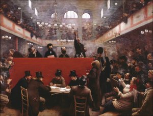Bij de Graffard Vergaderzaal, 1884 door Jean Beraud