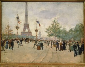 Toegang tot de wereldtentoonstelling in Parijs ... door Jean Beraud
