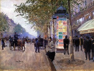 Een Taxi Aanroepen door Jean Beraud