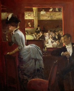 La Baignoire, in het theater des Variétés, 1883 door Jean Beraud