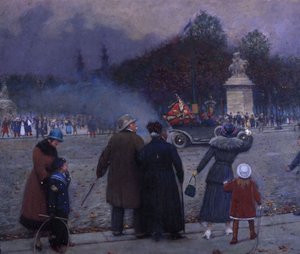 De Duitse vlag naar Les Invalides gebracht, ca. 1914 door Jean Beraud