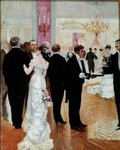 De receptie. Een sociale avond in de Parijse samenleving van de Belle Époque door Jean Beraud