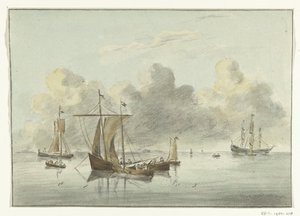 Boten in stil water door Jean Bernard