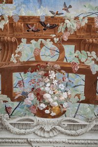 Wijnranken, druiven, bloemen en vogels (detail)