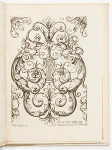 Plaat 13, uit verschillende ontwerpen voor slotenmakers door Jean Bérain the Elder