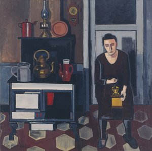 Vrouw in een keuken door Jean Brusselmans