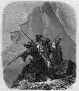 Circassische soldaten (een regio van de Kaukasus) door Jean Charles Pauquet