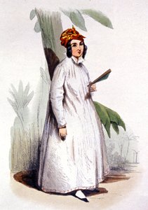 De creoolse vrouw, Franse Antillen, ca. 1850 (gravure) door Jean Charles (1800 79) Pauquet