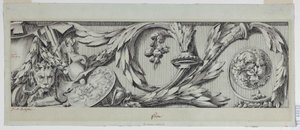 Tekening, Fries met Rinceau, 1775-80 door Jean Charles Delafosse