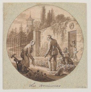 Ontwerp voor een Geschilderd Porseleinen Bord, Les Anémones (Anemonen) voor de Service de la Culture des Fleurs (Bloemencultuurdienst) door Jean Charles Develly